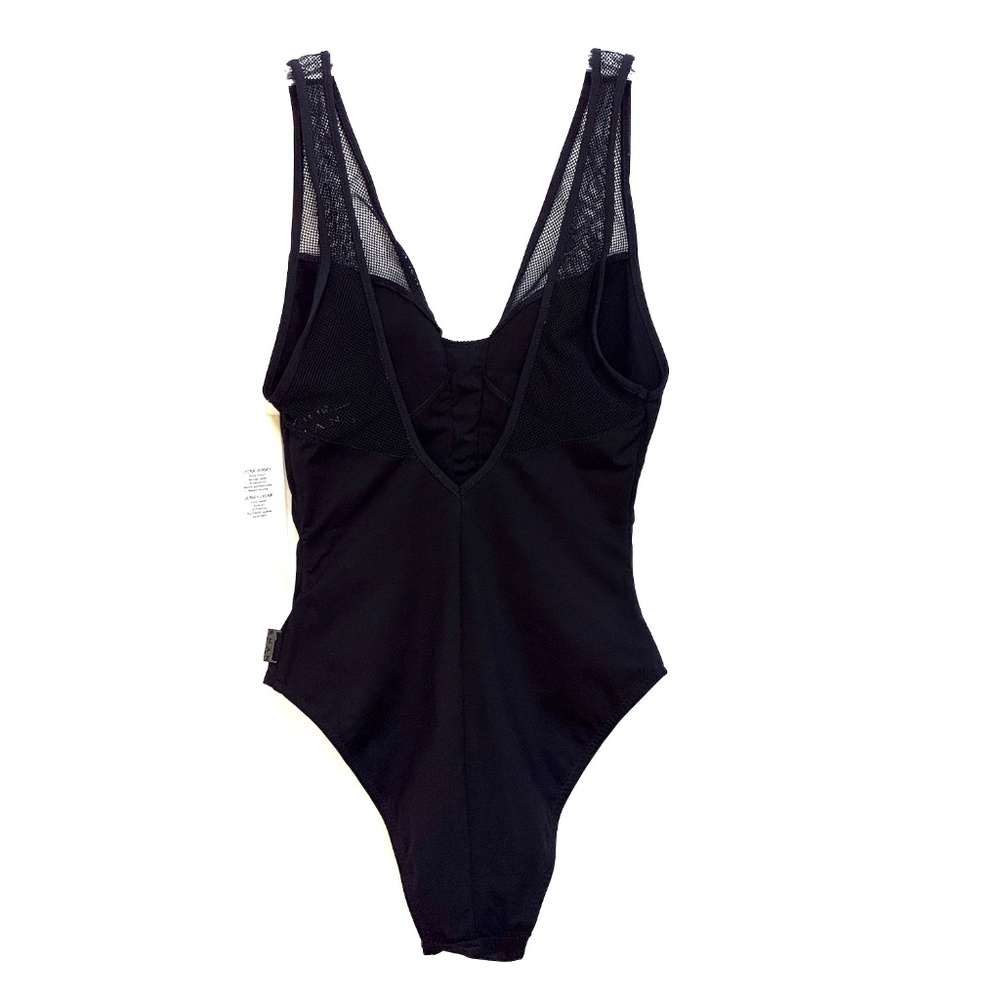 SHAN Black Plunging Neckline One Piece Swimsuit in size US6 New With Tags - Picture 16 of 16